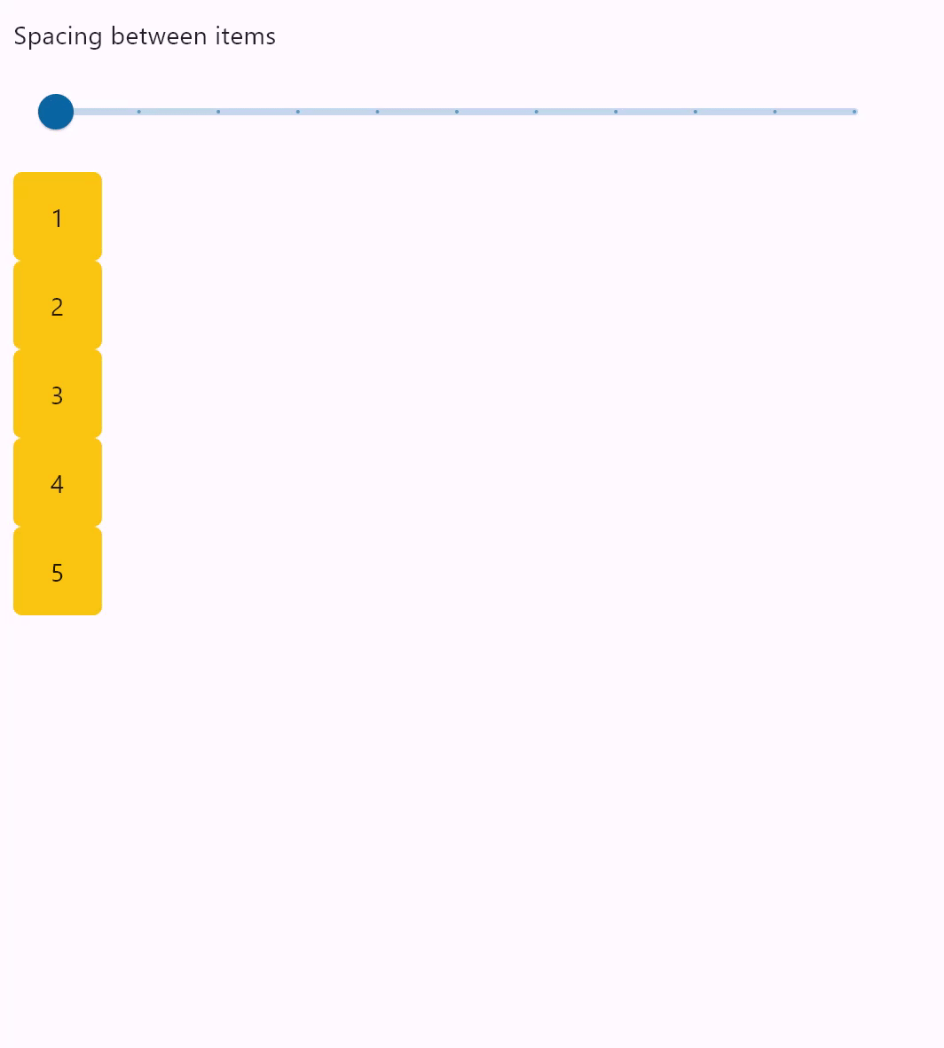 spacing